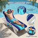 Britown Lounge Chaise Chair Towel Covers (Pack of 2), Beach Chair Cover with 3 Pockets for Pool Outdoor Beach Garden Patio Trips,85 X30 in (Sea ​​Turtle)