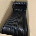 HOUSE DAY Black Plastic Hangers 50 Pack, Plastic Clothes Hangers with Built-in Hooks, Durable and Strong Plastic Coat Hangers for Closet, Space Saving Clothing Hanger for Shirts, Coats, Skirt, Dress