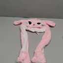 Animal Hat with Ears Moving Jumping Pop Up Beating Hat Plush Holiday Cosplay Dress Up Funny Gift for Kids Cat Pink