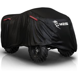 MZS ATV Cover All Weather Season Outdoor Storage Waterproof Protection Accessories fits up to 101 inch Quad 4 Wheeler Covers - Vents Night Reflective Tear Wind Proof Adjuster Buckle Bag