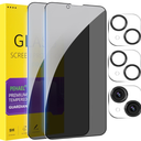 PEHAEL 2+2 Pack for iPhone 14 Plus Privacy Screen Protector with Camera Lens Protector Full Coverage Anti-Spy Tempered Glass Film 9H Hardness Easy Installation Bubble Free [6.7 inch]