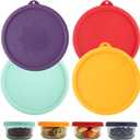 2 Cup Round Silicone Storage Cover Lids Replacement for Anchor Hocking Glass Bowls (Container not Included) 4 Pack