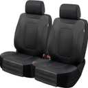 LPI Truck Colton Heavy Duty Truck Seat Covers for Front Seats, Fits Full-Size SUV or Truck, Built-in Molle Style Organizer, Semi-Custom Fit, Faux Leather, 2pcs, Black