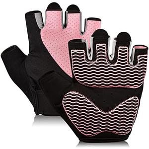 Sunnex Gym Gloves - Fingerless, Breathable Workout Gloves for Weightlifting, Cycling & More M