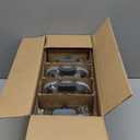 M MCIRCO [5-Pack, 36 oz] Glass Meal Prep Containers 3 Compartment with Lids, Glass Lunch Containers,Food Prep Lunch Box,Bento Box,Microwave, Oven, Freezer, Dishwasher (4.5 Cups) (Gray)