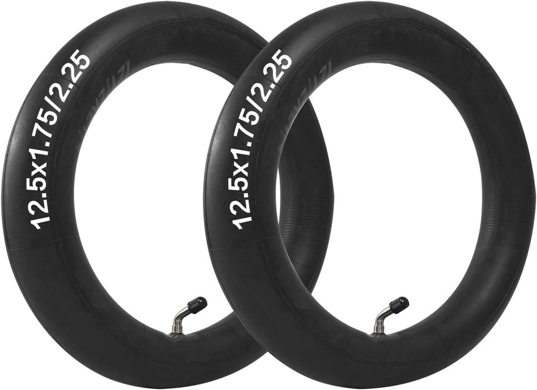 12.5 x 2.25 Inner Tube, 12 1/2 x 2 1/4 Replacement Inner Tube, Compatible with 12.5X1.75 12.5 X 1.95 12.5 X 2.125 Inner Tubes, for Bicycle and Razor Pocket Mod Bella Electric Scooters (2 Pack)
