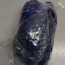 AOMEI Women's Cap Sleeve High Waist Ruched Slit Slim Elegant Long Satin Formal Dress (X-Large, Blue)