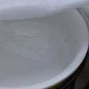 Ceramic Raised Cat Dishes or Small Dog Bowl with Metal Stand 12 oz, Pet Food or Water Bowls, White