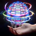 Flying Orb Ball 2025 Upgraded Hand Controlled Flying Spinner Ball with RGB Led Lights Boomerang Spinner 360Rotating Soaring UFO Mini Orb Drone Toy Safe for Kids Adults (Blue)