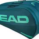 HEAD Tour Racquet Bag M (6R) Tennis Bag - Holds Up to 6 Racquets, CCT+ Climate Control Technology, 2 Main Compartments, Shoe Pocket & Backpack Carry System, Medium