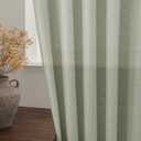 Nanspring Sage Green Curtains 84 Inch Length 2 Panels Back Tab Rod Pocket Light Filtering Semi Sheer Drapes Linen Cotton Textured Airy Farmhouse Living Room Decor Light Green Curtains for Bedroom