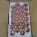 24 Pcs Votive Candle Holders, Pink Glass Candle Holder Bulk for Table Centerpiece, Tea Lights Candle Holders for Wedding Shower, Party and Home Decor