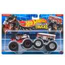 Hot Wheels Monster Trucks 2-Pack, Demolition Doubles Set of 2 Toy Vehicles in 1:64 Scale, for Kids & Collectors 