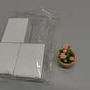 4 Pieces Mini Dollhouse Potted Plant Flower Model 1:12 Miniature Scene Bonsai Plant Set Accessories Micro Landscape Decoration (Rose+Pink)