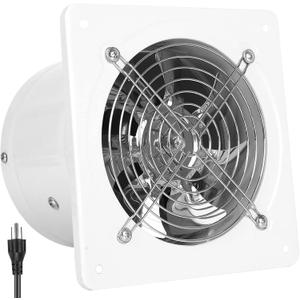 12 Inch Exhaust Fan with Plug, 1558CFM Through-the-Wall Ventilation Fan with Light Weight Pure Copper Motor, for Laundry Room, Toilets, Garage, and Shopping Mall, 110V (12 inch, white)