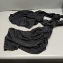 Verdusa Women's Cut Out One Shoulder Bodycon Dresses Ruched Tie Knot Mini Dress (Large, Black)