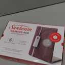 Sunbeam XL Back Neck and Shoulder Heat Therapy 12 x 24 with Auto Shut Off 6 Settings Machine-Washable Comfortable Microplush Fabric - Burgundy