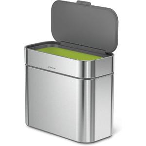 simplehuman Compost Caddy, Detachable and Countertop Bin, 4 Liter / 1.06 Gallon, Brushed Stainless Steel