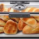 Bread Box for Homemade Bread Boxes for Kitchen Counter Airtight, Time Recording Bread Storage Container with Lid, Bread Containers Storage Airtight Loaf Bread Keeper, Dark Grey