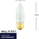 Bulbrite Incandescent B10 Medium Screw Base (E26) Light Bulb, 40 Watt, Clear ,1 Count(Pack of 1)