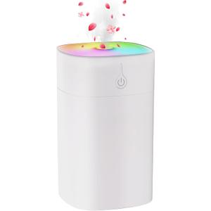 Humidifiers for Bedroom, Personal Desktop Plant Humidifier Indoor 400ML Office Portable Small Humidifier for Travel Oil Diffuser with Night Light Auto Shut-Off