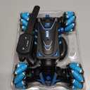 Axirata Remote Control Car Hand Controlled Gesture RC Stunt Car with Spray & Lights & Music for Kids 6-13 Year Old, 4WD 2.4GHz Off-Road 360 Rotation Toy Car Gift for Boys Girls (Black-blue)