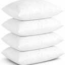 Oubonun 12x20 Outdoor Pillow Inserts (Pack of 4) - Square Waterproof Throw Pillow - Decorative Throw Pillows Insert for Couch Sofa Bed Patio Furniture - White Pillows