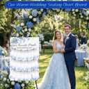 Pinkunn Blue Floral Wedding Seating Chart Board with Easel Display Stand 15.8 x 23.6 Inch Wooden Rustic Chinoiserie Seating Chart Please Find Your Seat Sign for Baby & Bride Shower Wedding Sign Decor