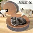 2 in 1 Round Cat Scratching Board, Cardboard Cat Scratcher for Indoor Cats, Corrugated Cat Scratch Pad for Grinding Claws and Rest (23.6")