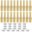 NICOLEKAY 20 Pcs Brass Hose Barb Fittings, 3/8 NPT to 3/8 Barb, Male Thread Hose Barb Adapter Connector