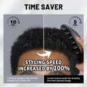 Wave Pomade Twist Sponge Brush Twist Styler Comb for Black Men - Washable Afro Curl Sponge Racket for Barbers & Daily Use, Ideal for Curly, Coiled, 4C Hair - Hair Pick Comb Rose Water Spray Set