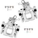 Cciyu Rear Left & Right Brake Calipers Assembly w/Bracket 19B6384 19B6385 For Audi For A3/For A3 Quattro,For Volkswagen For Beetle/For Eos/For Golf/For GTI/For Jetta/For Passat