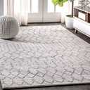 JONATHAN Y Boho Vintage Diamond Cream/Gray Indoor Area Rug 4X6 ft, Moroccan Hype for Living Room, Bedroom, Kitchen, Office, Easy-Cleaning, High Traffic, Pet-Friendly, Non-Shedding (MOH101B-4)