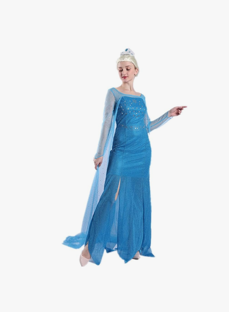 LANGWEI Women Halloween Fairytale Princess Costumes Queen Godmother Dress Cosplay Costume Accessories, Size M