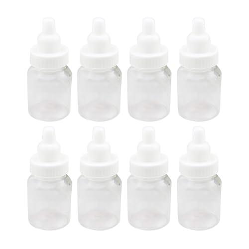 Baby Shower Favor - 36 Pack Mini Milk Bottle Party Favor Gift Bag Boxes 1.5" x 3.5" - Baby Shower Candy Jar (White)
