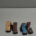 4Pcs Western Hair Clips for Women, Large Cowhide Pattern Resin Claw Clips, Cowgirl Aesthetic Flower Hair Claw Clips, Western Hair Accessories Vintage Gifts for Thick Thin Hair Jewelry Stuff