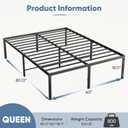 DUMOS Queen Bed Frames, 18 Inch Height Platform Bed Frame