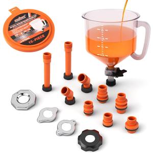 HORUSDY No-Spill Coolant Funnel Kit, Spill Proof Funnel Bleeder with Adapters. Universal Fitment