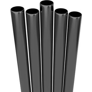 Fiesta First 5 Super Extra Wide Boba Straws Black Stainless Steel. 10.23" Long Metal Straws Reusable Fat Thick Large Jumbo for Smoothies, Bubble Tea. Dishwasher Safe Hard Drinking Straws