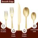 Gold 20-Piece Silverware Set with Handle, Stainless Steel Flatware Set, Cutlery Set Mirror Polished, Dishwasher Safe, Service for 4