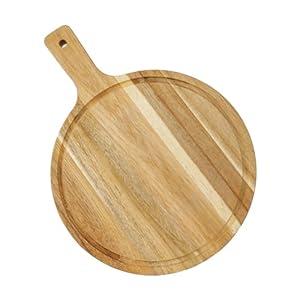 VICTORY RELAX Acacia Wood Round Cutting Board, Wooden Chopping Board for Kitchen and Dining Room, Cheese Board for Meat, Wood Serving Board for Bread, Vegetables, Cheese Cutting Board