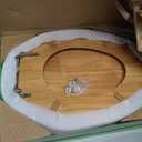 Toilet Seat, Solid Wood, Rubber Wood, High Gloss Finish, PIKLiDS (Elongated)