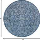 JONATHAN Y Weave Floral Indoor Outdoor Round Area Rug 3 Ft Navy/Gray, Tela Bohemian Textured for Backyard, Patio, Porch, Easy-Cleaning, High Traffic, Pet-Friendly, Non-Shedding (SMB100B-3R)