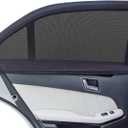 Car Window Shades, 2 Pack Breathable Mesh Car Side Back Window Sun Shades, Stretchy Window Screen for Baby Family Pet UV Protection, Window Covers Fit for Most(95%) of Cars - (Medium 39"x19")
