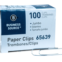 Business Source Paper Clips, Jumbo, .041 Wire Gauge, 100/ Pack, 1 Pack