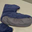 REVIX Microwave Booties for Cold Feet & Discomfort Relief, Heated Slippers for Women & Men with Moist Heat Therapy, Microwavable Foot Warmers for Home & Bed Use, Adjustable Non-Slip Slippers, Navy L