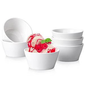 Taeochiy Porcelain Small Bowls, 8 Ounce Dessert Bowls, Ramekins Oven Safe, Ice Cream Bowls, Bouillon Cups, Set of 7