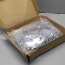 Eaasty 200 Pcs Clear Badge Holder with Metal Clip Name Tag 3 x 4 Inches Horizontal PVC ID Card Protector with Clip Waterproof Badge Holder for Work Card Drive License Name Tag Key Office