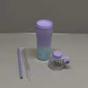 Insulated Water Bottle Christmas Gifts for Women, 18 oz Stainless Steel Water Bottles, Double Walled, 2 Lids (Chug & Tumbler) - Hydrate & Caffeinate,(Lavender Meadow)