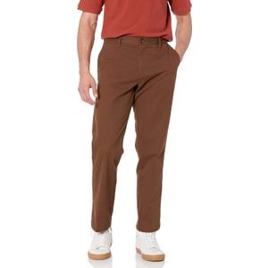 Amazon Essentials Men's Classic-Fit Wrinkle-Resistant Flat-Front Chino Pant (34W x 28L, Brown)